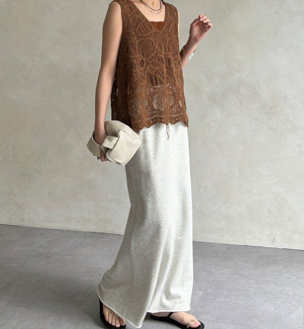  「刺繍前後2WAYレースタンク」|シャツ・ブラウス|