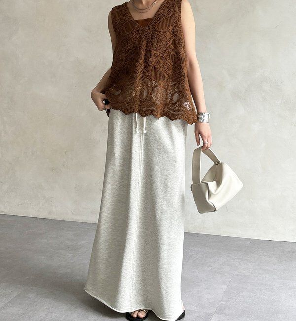  「刺繍前後2WAYレースタンク」|シャツ・ブラウス|