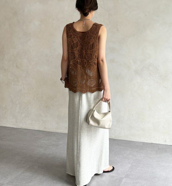  「刺繍前後2WAYレースタンク」|シャツ・ブラウス|