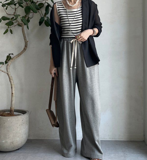  「ボーダースクエアニットタンク」|ニット・セーター|