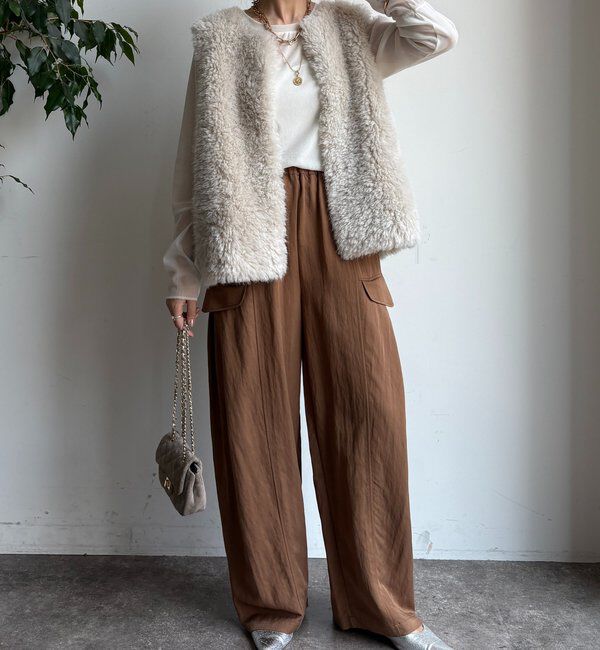  「【WEB限定】カーゴタックコクーンパンツ」|チノ|