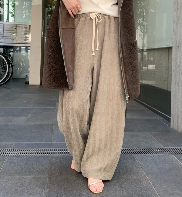  「ヘリンボーンコーデュロイイージーパンツ」|チノ|