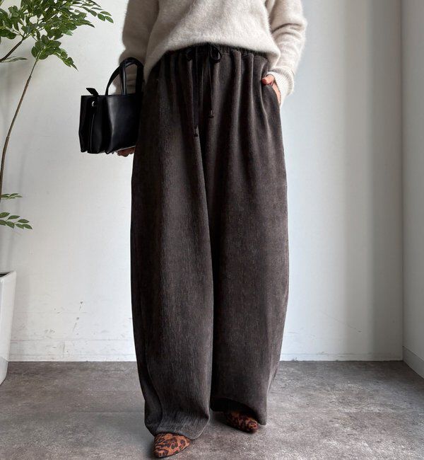  「ヘリンボーンコーデュロイイージーパンツ」|チノ|