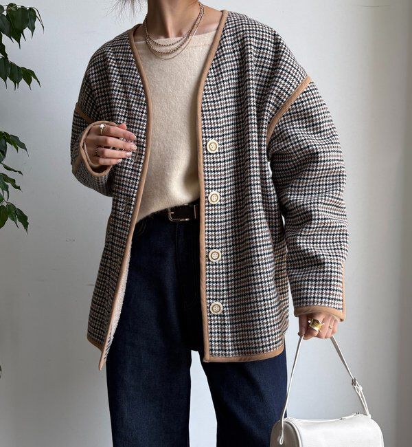  「【インフルエンサー SAKURA企画】チェックハーフコート」|その他|