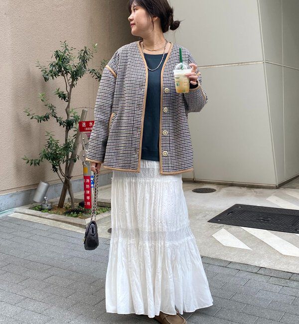  「【インフルエンサー SAKURA企画】チェックハーフコート」|その他|