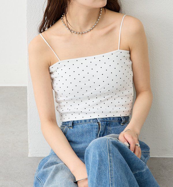  「【万能インナー/嬉しい6色展開】パット付きショートキャミソール2」|キャミソール|