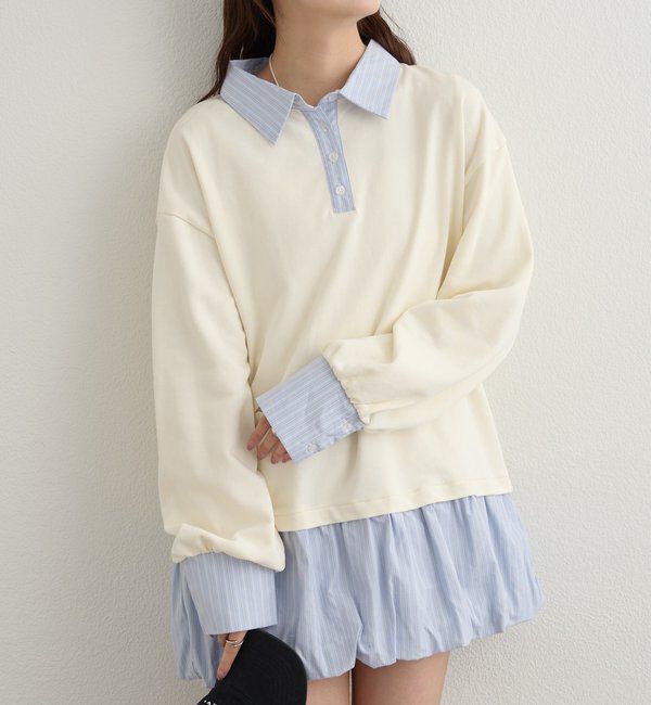  「バルーン切り替えミニワンピース」|ワンピース|