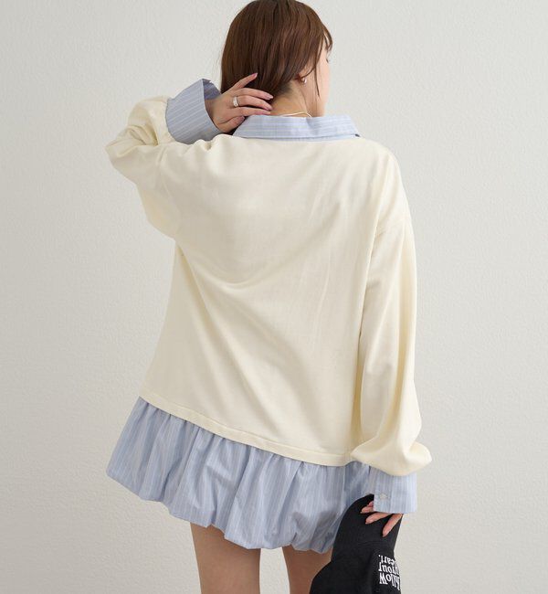  「バルーン切り替えミニワンピース」|ワンピース|