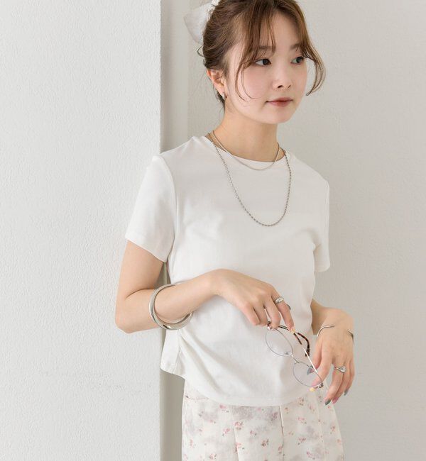  「サイドギャザーチビTシャツ」|Tシャツ・カットソー|