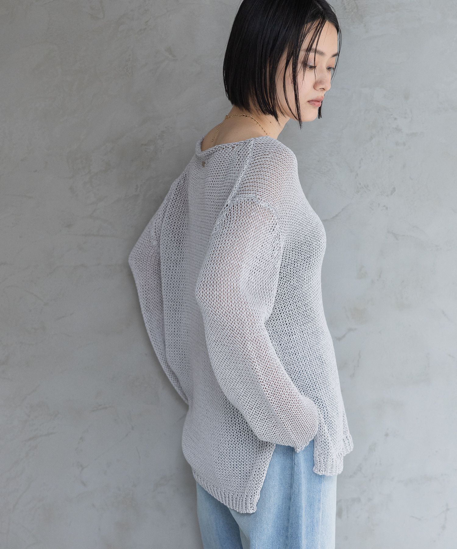 A part by 「リネンコンメッシュプルオーバー」|ニット・セーター|