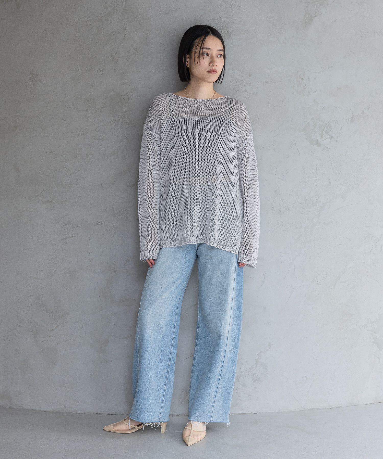 A part by 「リネンコンメッシュプルオーバー」|ニット・セーター|