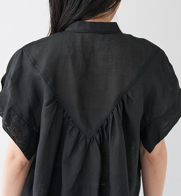 collex「【WEB限定】リネンギャザーブラウス」|シャツ・ブラウス|