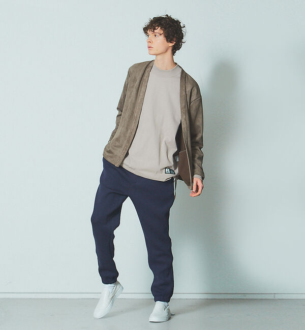 ABAHOUSE「ネオスウェード ボタンレス カーディガン」|カーディガン|