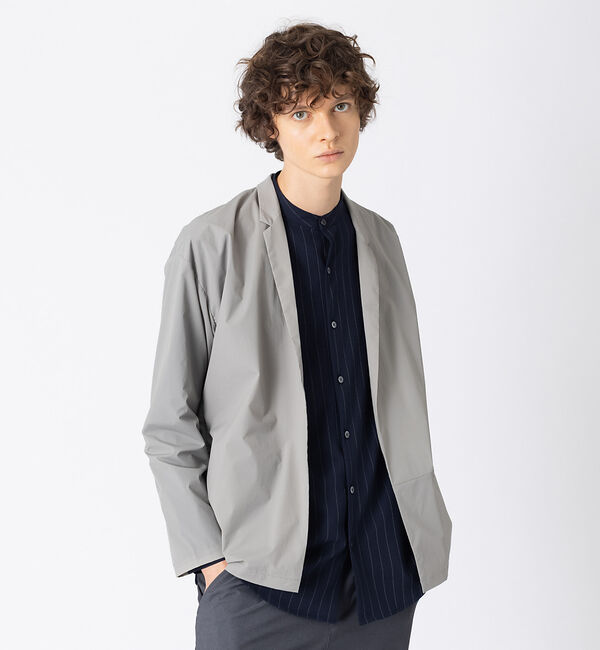 ABAHOUSE「ペーパーナイロン ストレッチ ポケッタブル ジャケット」|その他|ライトグレー