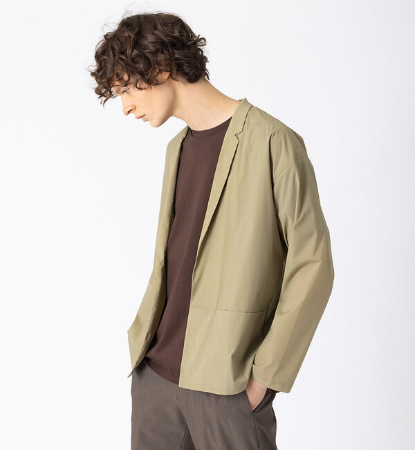 ABAHOUSE「ペーパーナイロン ストレッチ ポケッタブル ジャケット」|その他|ベージュ