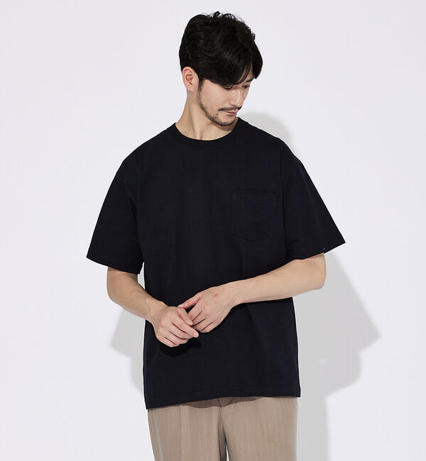 ABAHOUSE「【Hanes/ヘインズ】BEEFY-T / ポケットTシャツ / パックTシャツ」|Tシャツ・カットソー|ブラック