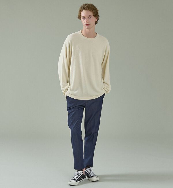 ABAHOUSE「コットンブークレー クルーネックニット」|ニット・セーター|