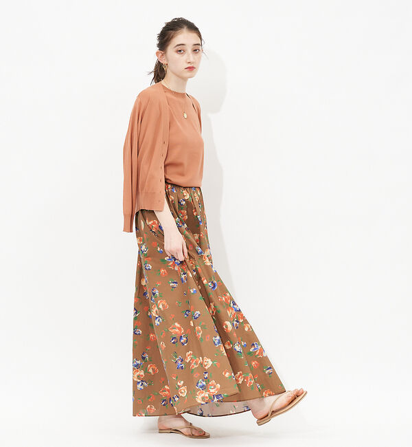 Rouge vif「ドローイングフラワースカート」|スカート|