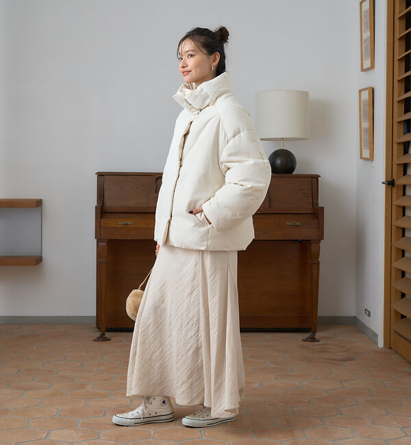 Rouge vif「スタンドカラーダウンコート」|ダウン|