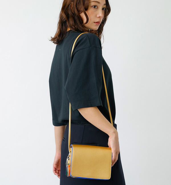 Rouge vif「【cheek/チーク】ライン ミニショルダーバッグ / メタリック」|ショルダー・メッセンジャー|ゴールド