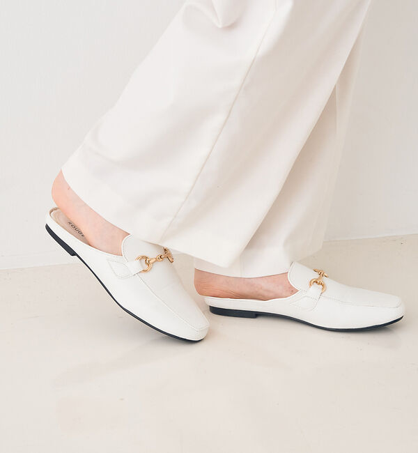 Rouge vif「【一部店舗限定】ビット付きスリッポンローファー」|ローファー|ホワイト