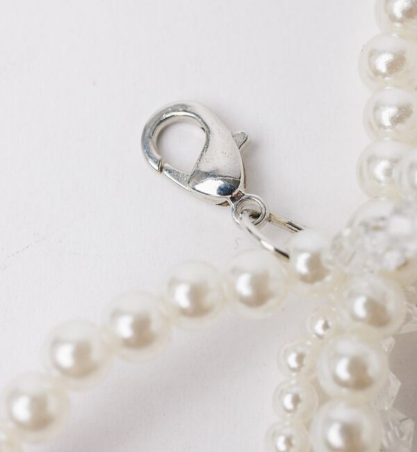 AU BANNISTER「リボンチャーム（パール&times;ビーズ）」|シューケア|