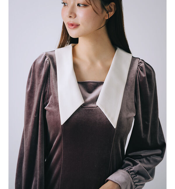 SELFIST「2wayベロアマーメイドワンピース」|ワンピース|