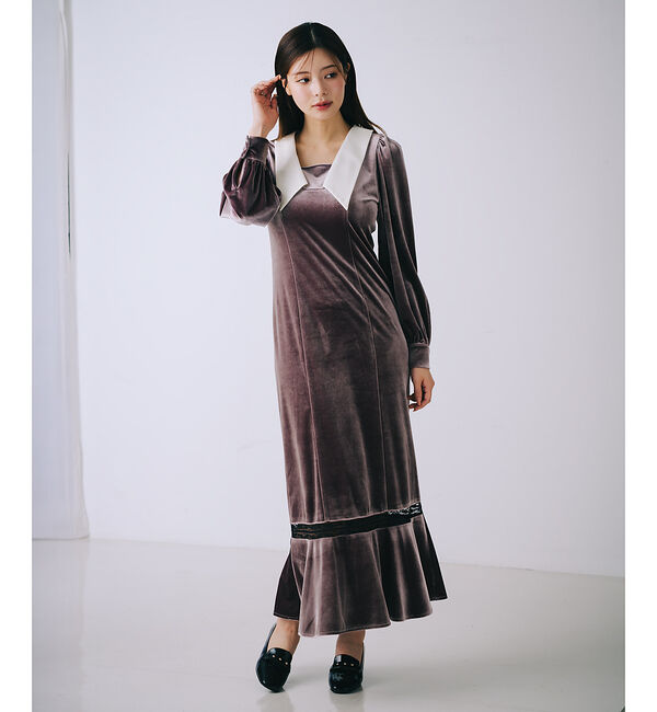 SELFIST「2wayベロアマーメイドワンピース」|ワンピース|