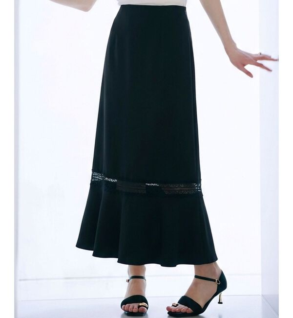 SELFIST「レース切替マーメイドスカート」|スカート|ブラック