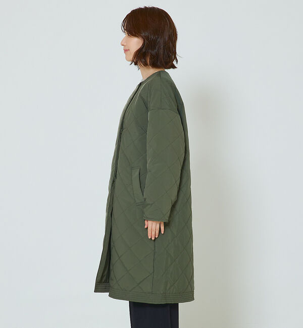 abahouse mavie「キルトリバーシブルコート」|ノーカラーコート|