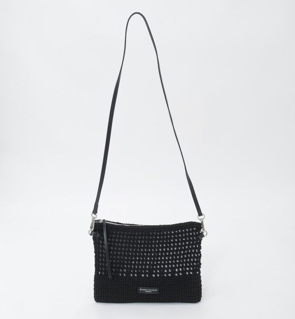 TIARA「【Gianni Chiarini/ジャンニキャリーニ】メッシュバッグ（VICTORIA）」|ショルダー・メッセンジャー|ブラック