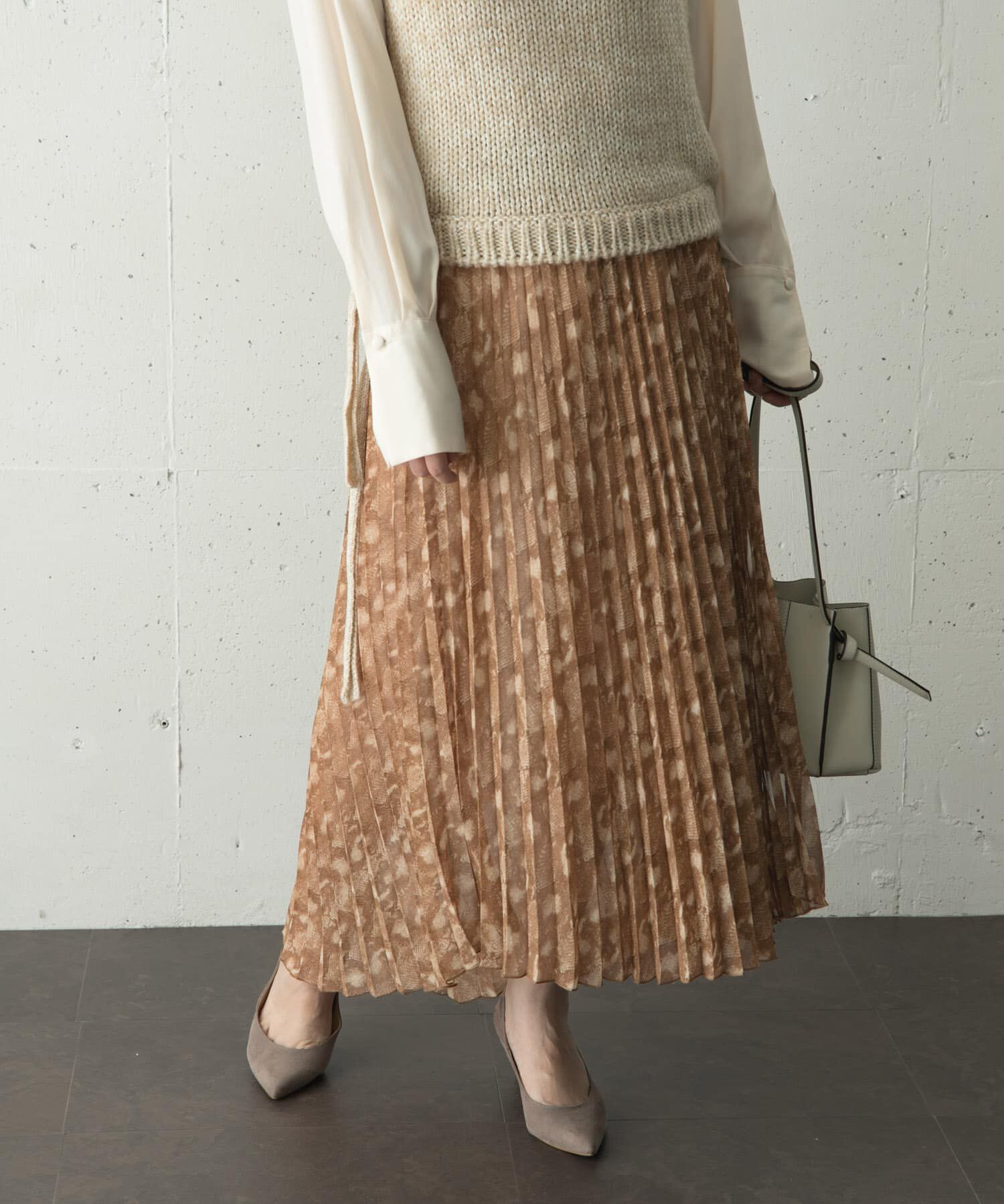 URBAN RESEARCH ROSSO「スネークプリントプリーツスカート&there4;」|スカート|