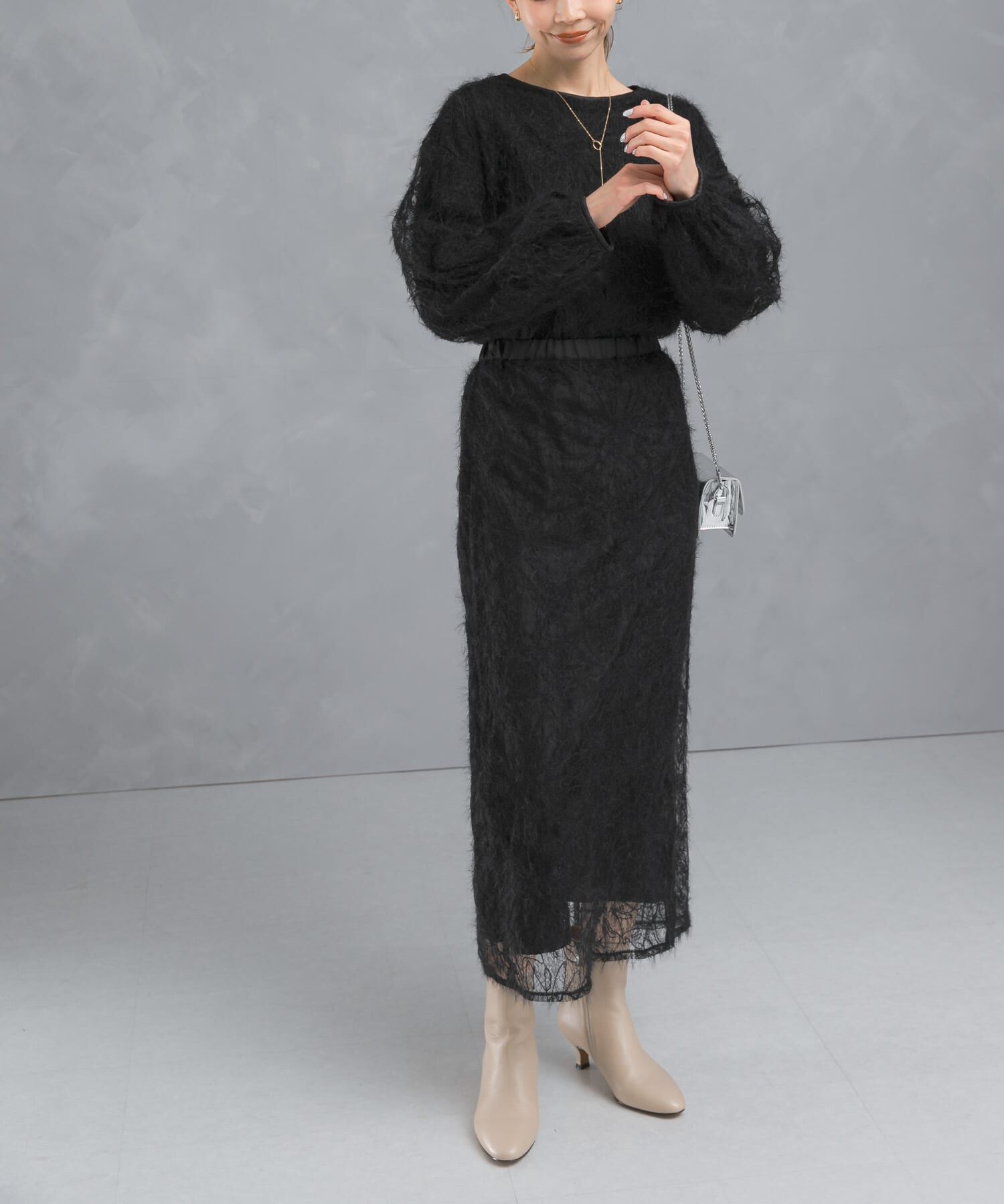 URBAN RESEARCH ROSSO「フラワーチュールシャギースカート」|スカート|