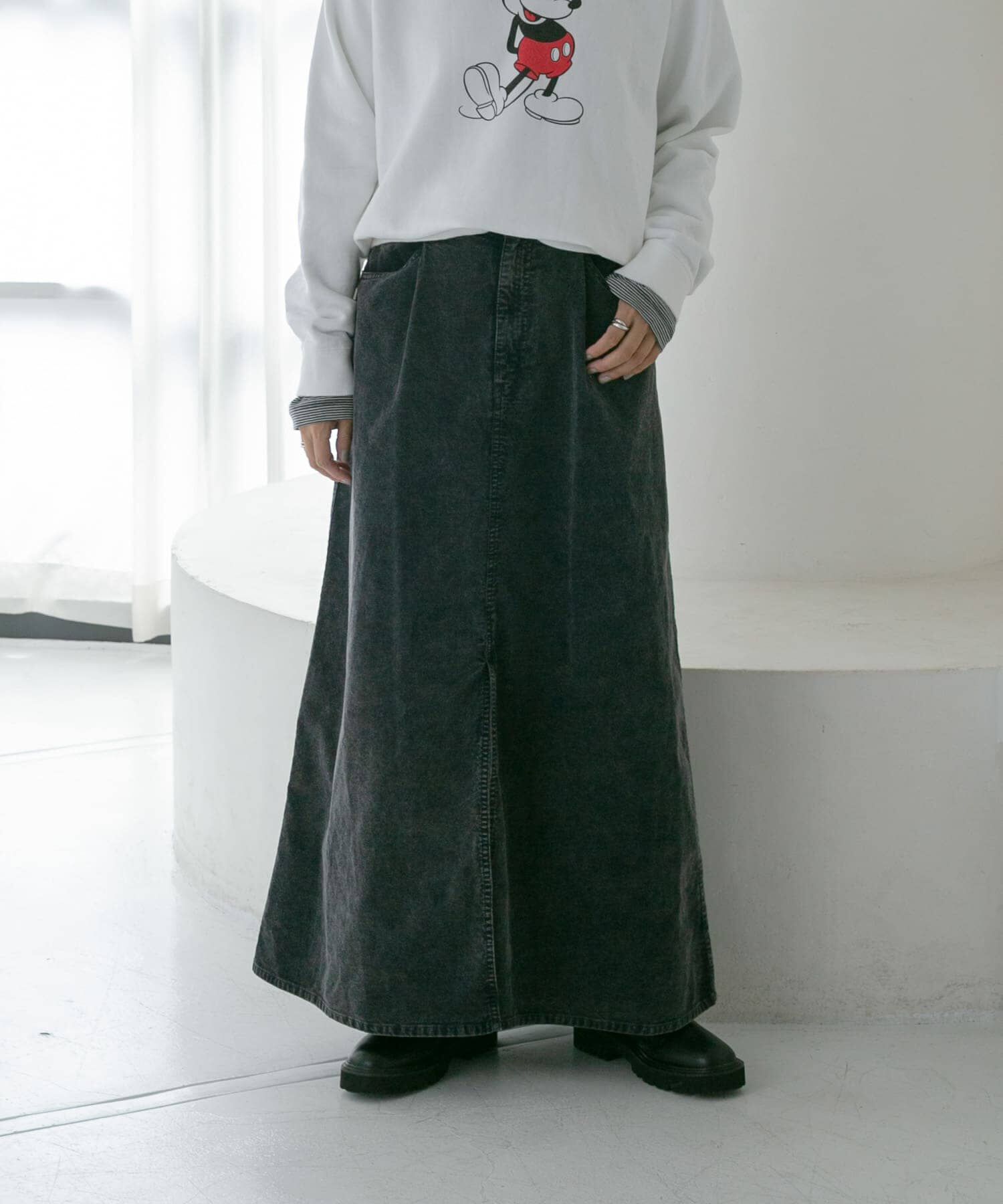 URBAN RESEARCH「ガーメントダイコーデュロイスカート」|スカート|