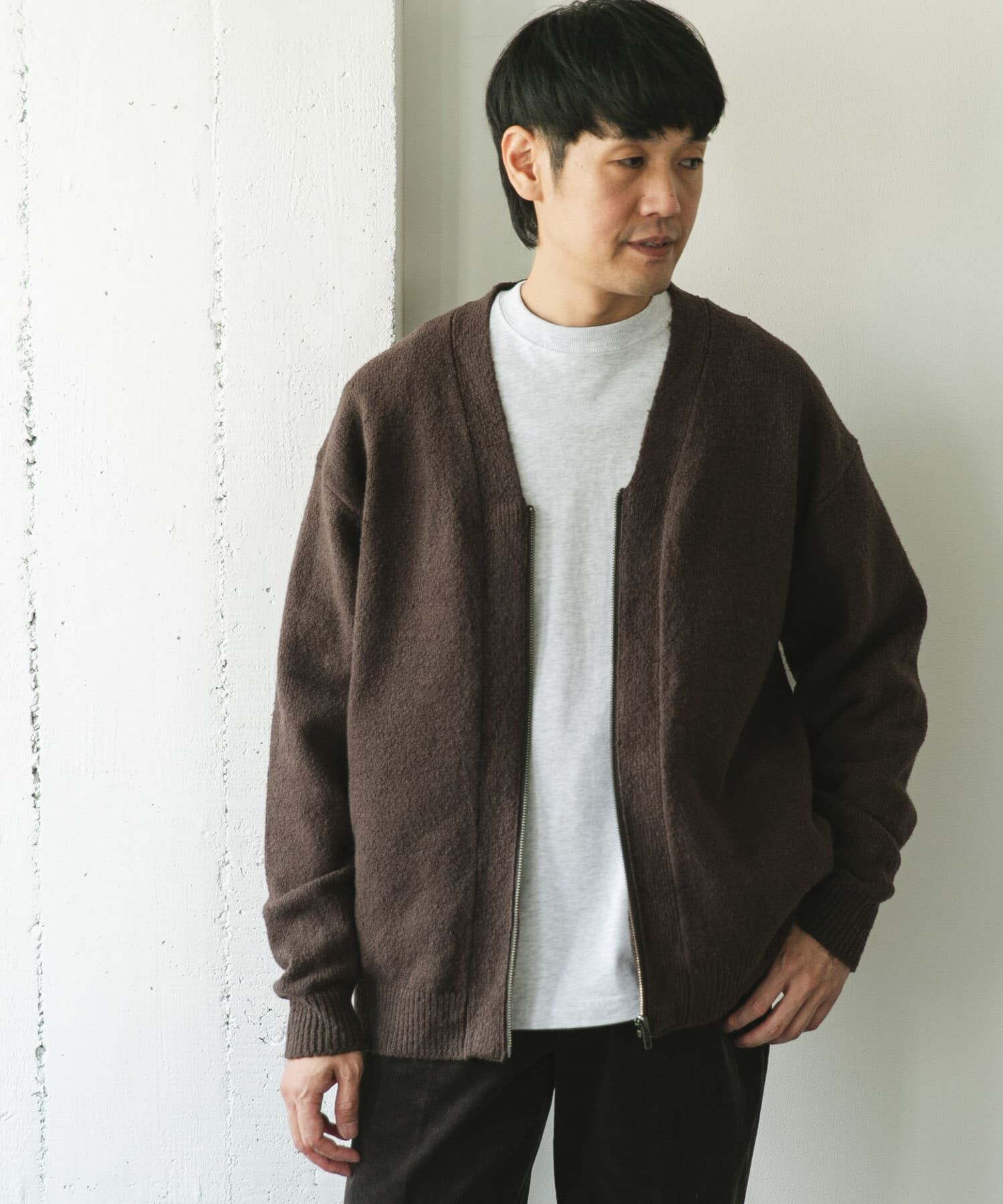 URBAN RESEARCH DOORS「AIR FIT Vネックカーディガン」|カーディガン|