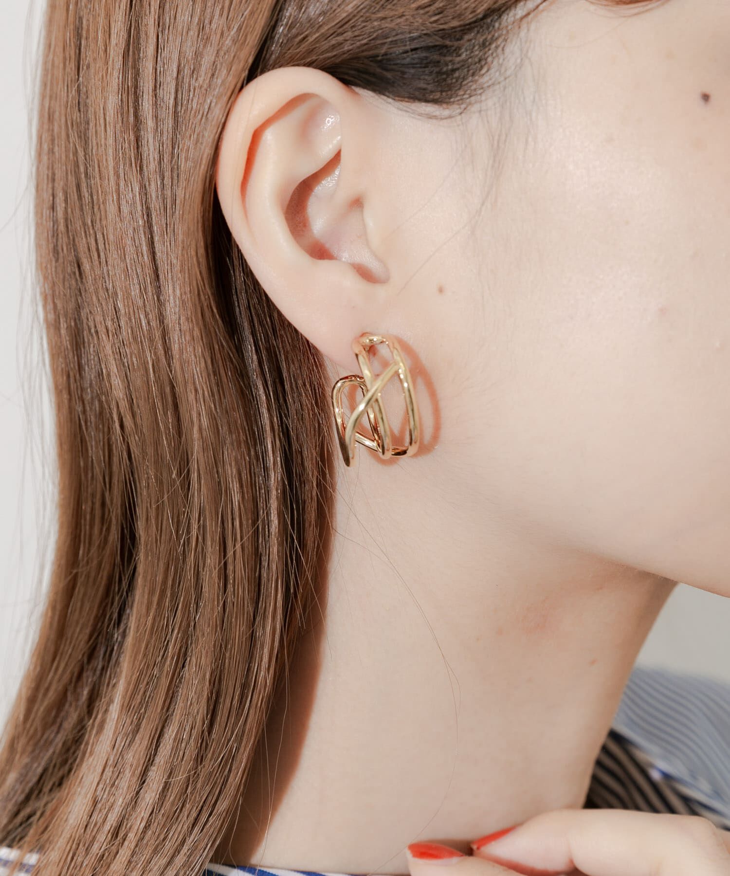 SMELLY「ニュアンスメタルワイドフープイヤリング」|イヤリング|