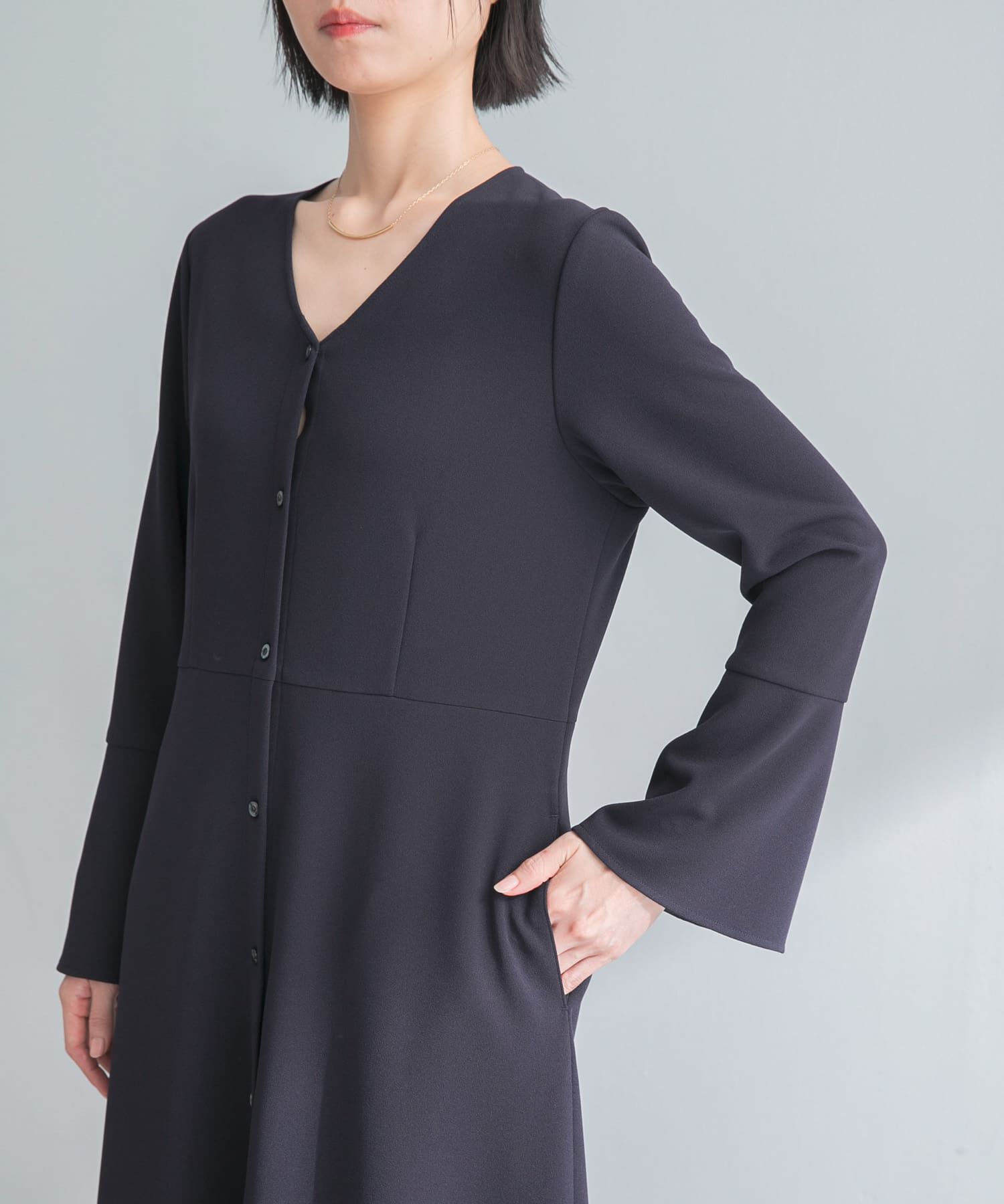 URBAN RESEARCH ROSSO「ストレッチジョーゼットワンピース」|ワンピース|