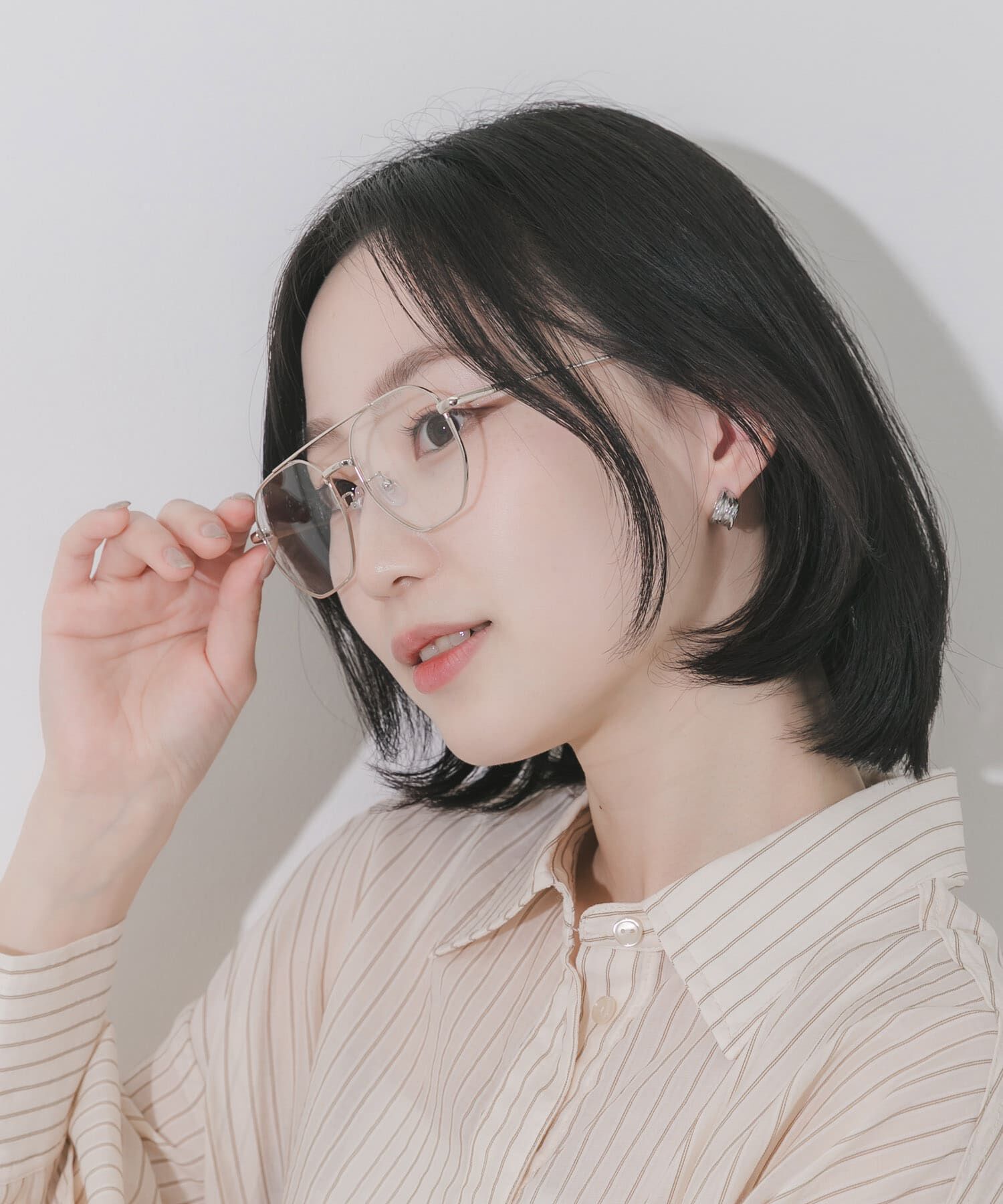 SMELLY「ダブルブリッジダテメガネ」|メガネ|