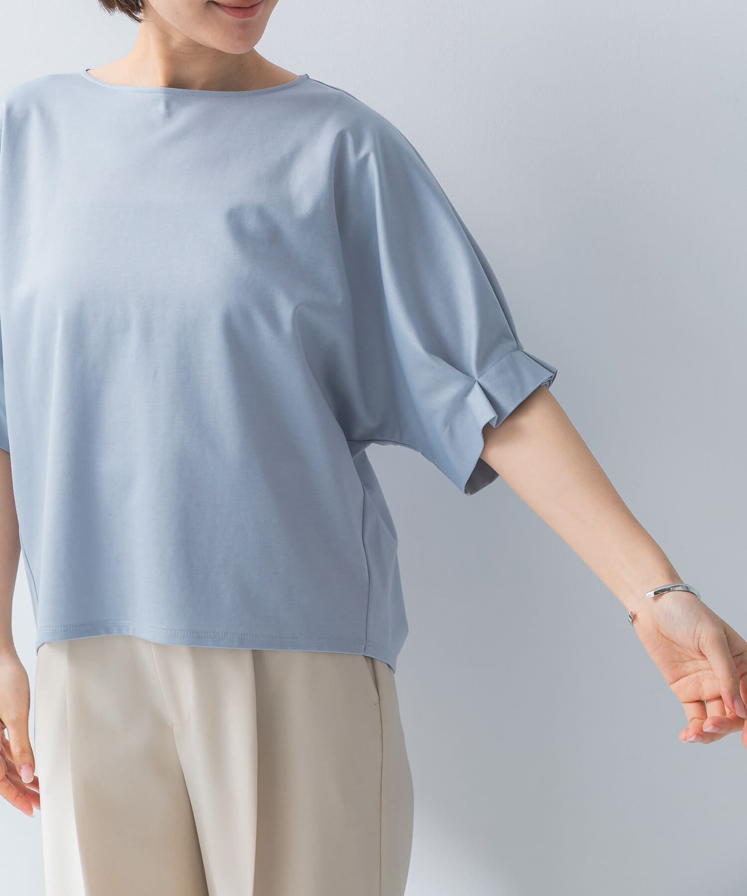 URBAN RESEARCH ROSSO「UVカットクールタッチタックスリーブプルオーバー」|Tシャツ・カットソー|