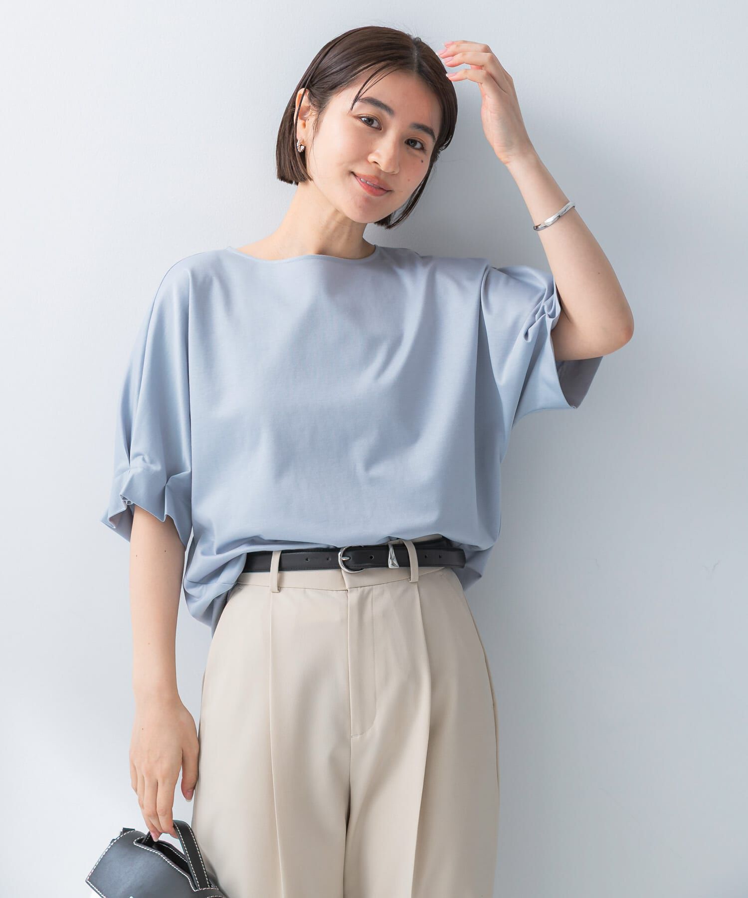 URBAN RESEARCH ROSSO「UVカットクールタッチタックスリーブプルオーバー」|Tシャツ・カットソー|