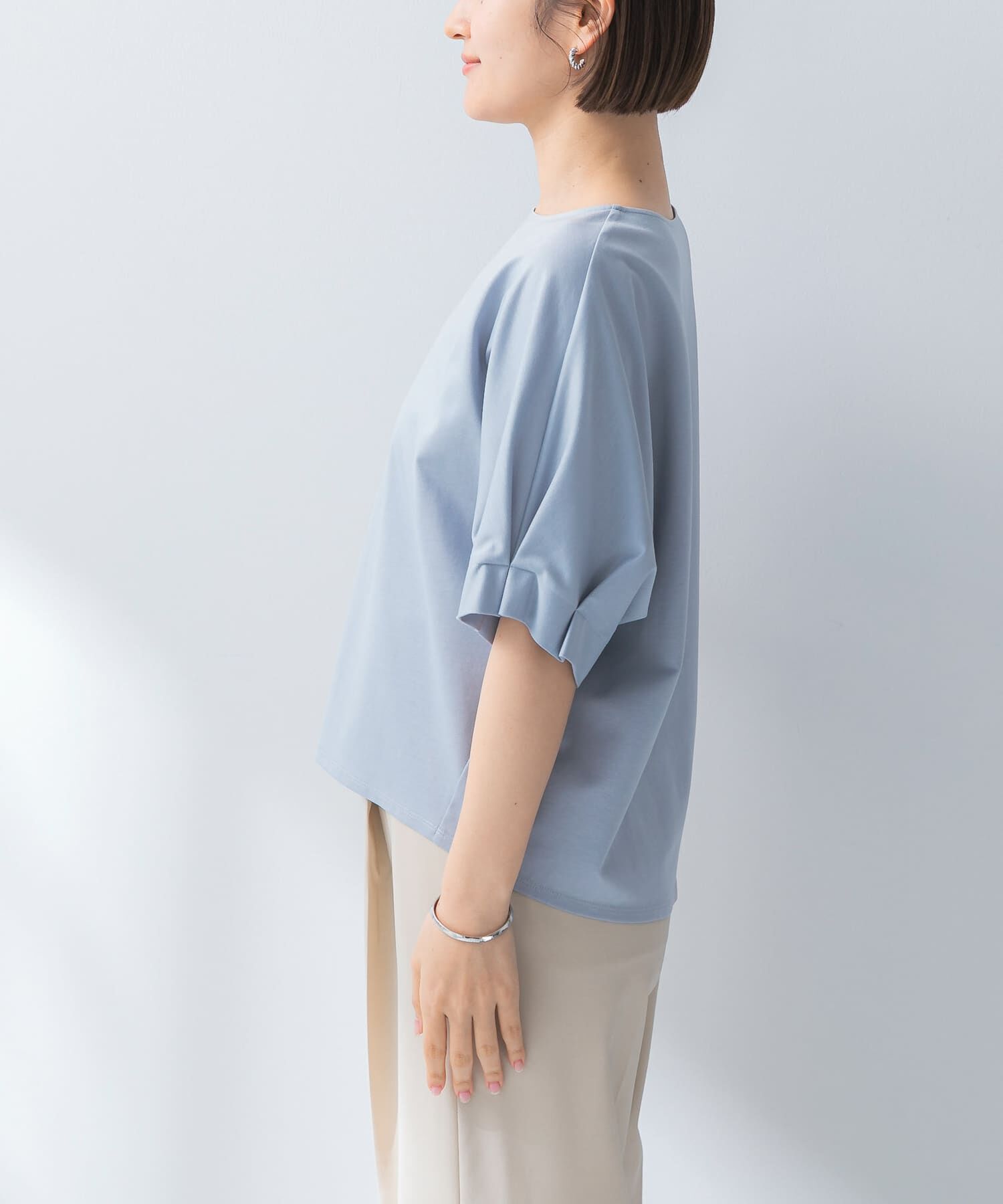 URBAN RESEARCH ROSSO「UVカットクールタッチタックスリーブプルオーバー」|Tシャツ・カットソー|