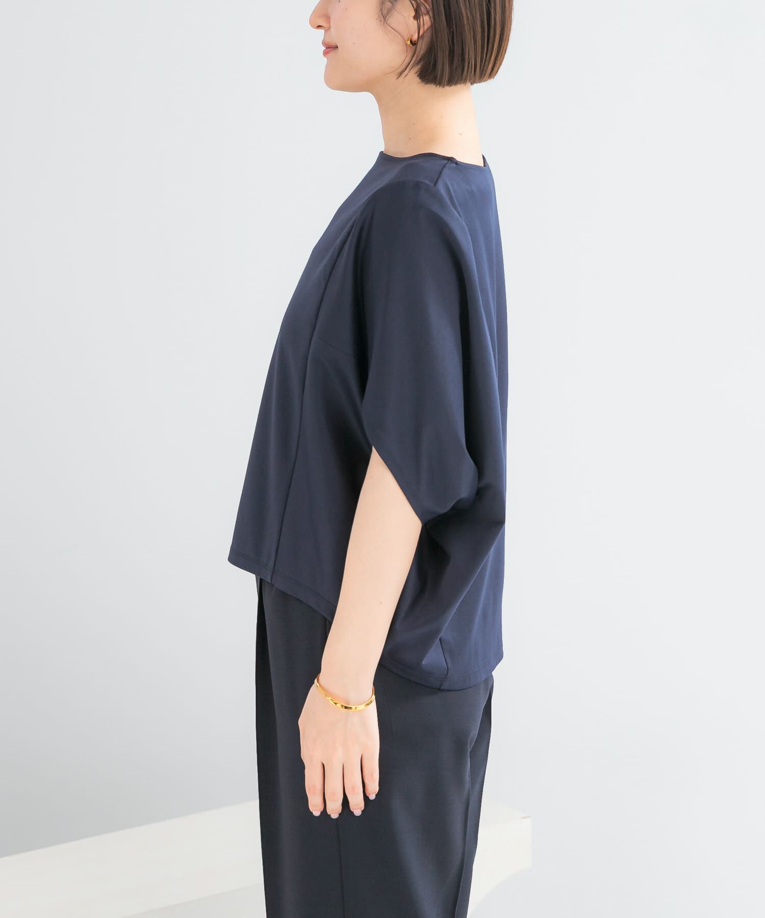 URBAN RESEARCH ROSSO「『WEB/一部店舗限定』UVカットクールタッチ5分袖ドルマンプルオーバー」|Tシャツ・カットソー|