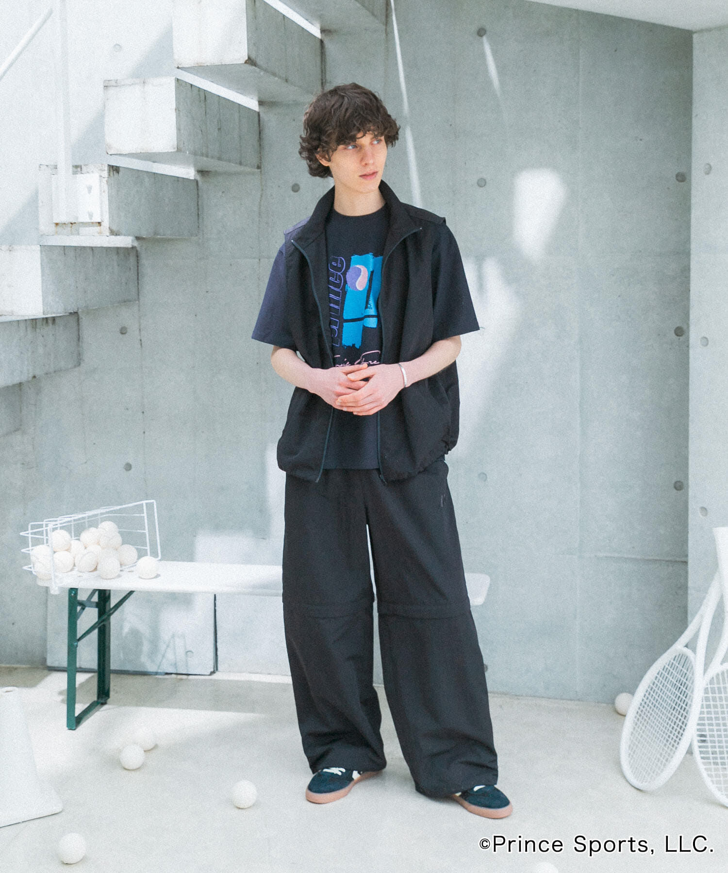 SENSE OF PLACE by URBAN RESEARCH「『別注』prince　トラックベスト」|ノーカラーコート|