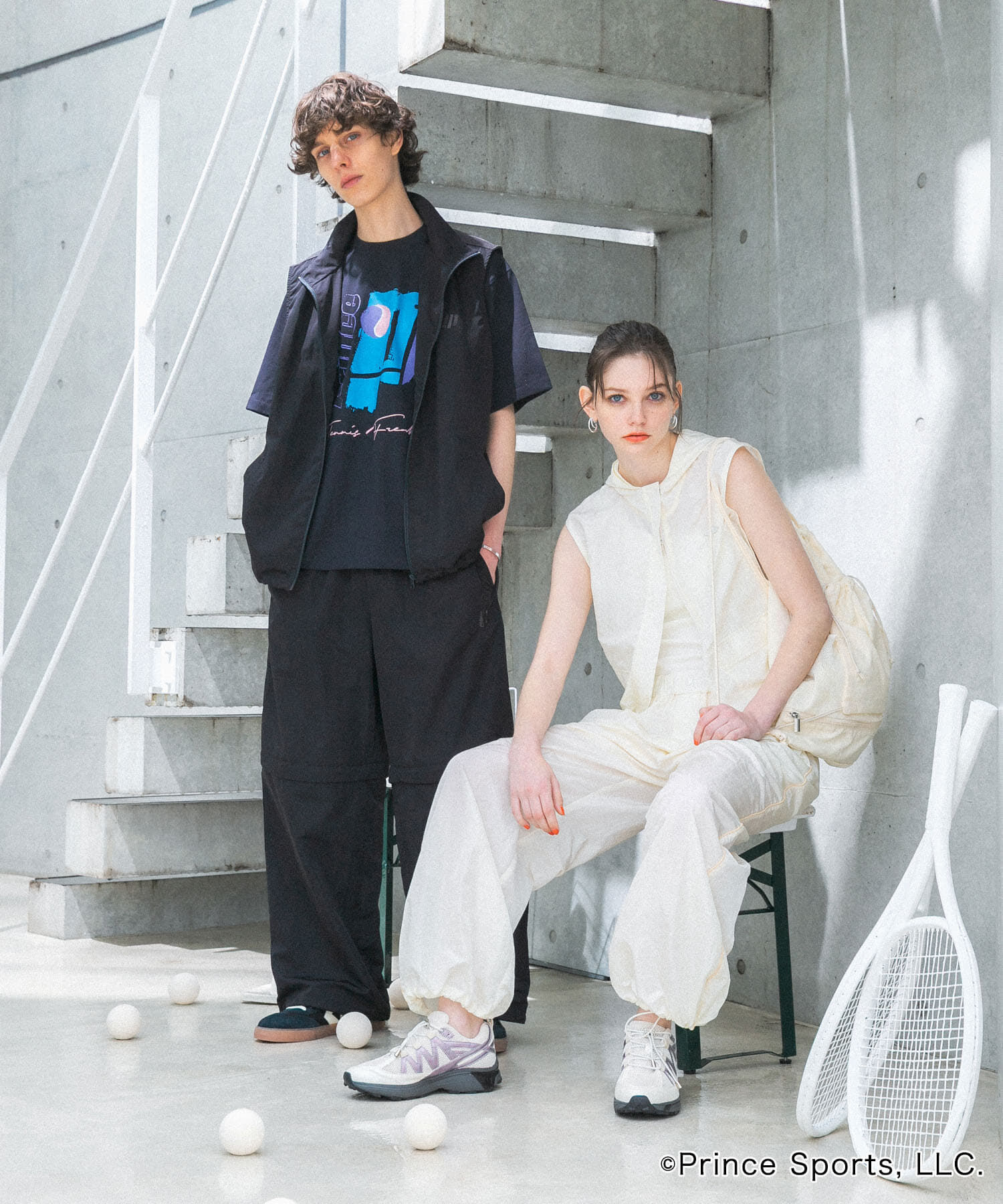 SENSE OF PLACE by URBAN RESEARCH「『別注』prince　トラックベスト」|ノーカラーコート|