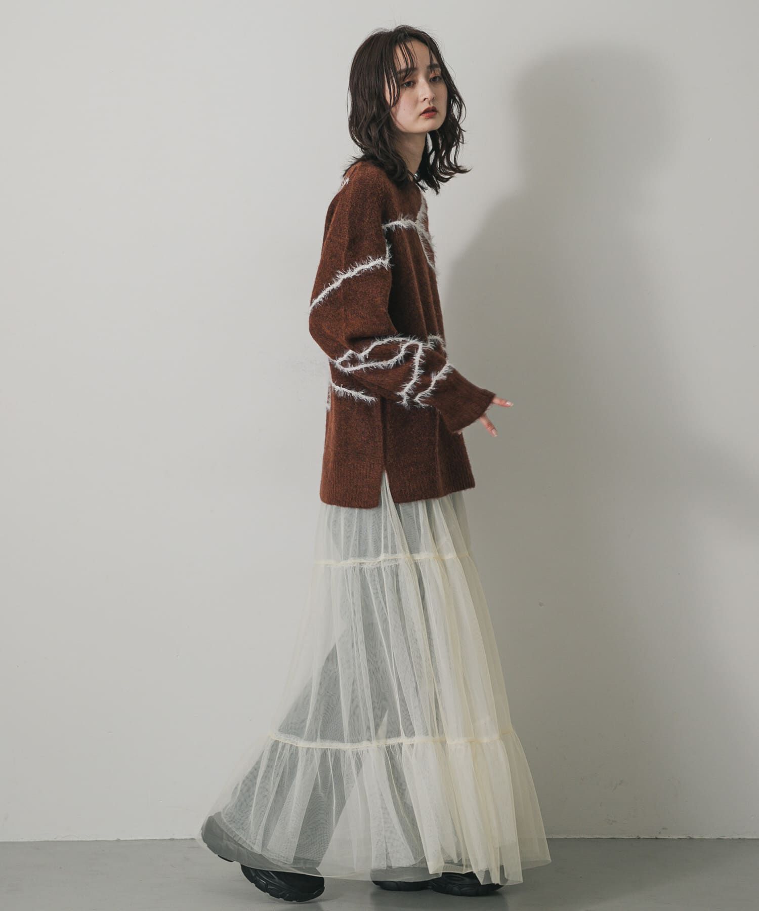 SENSE OF PLACE by URBAN RESEARCH「『2WAY仕様』レイヤードティアードチュールスカート」|スカート|