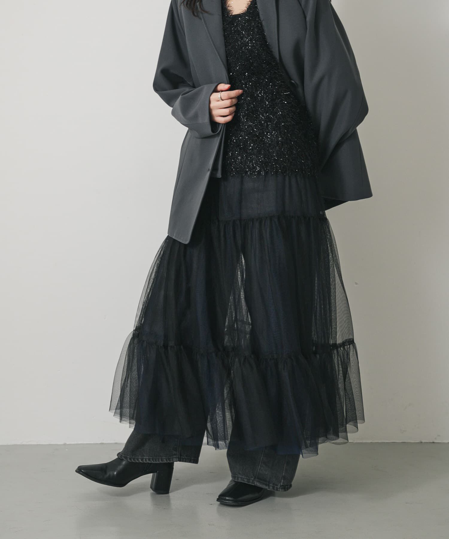 SENSE OF PLACE by URBAN RESEARCH「『2WAY仕様』レイヤードティアードチュールスカート」|スカート|