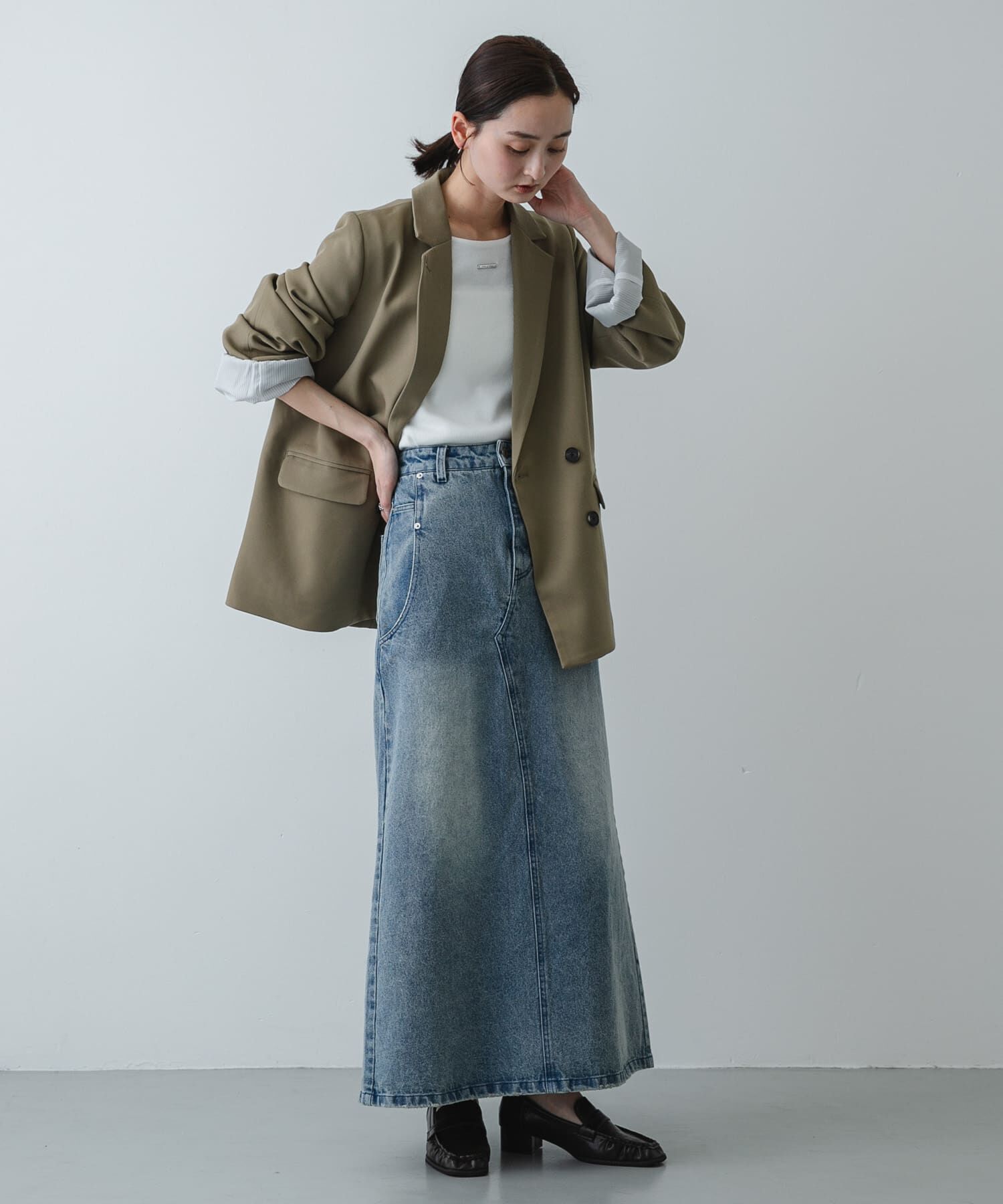 SENSE OF PLACE by URBAN RESEARCH「セミフレアデニムスカート」|スカート|