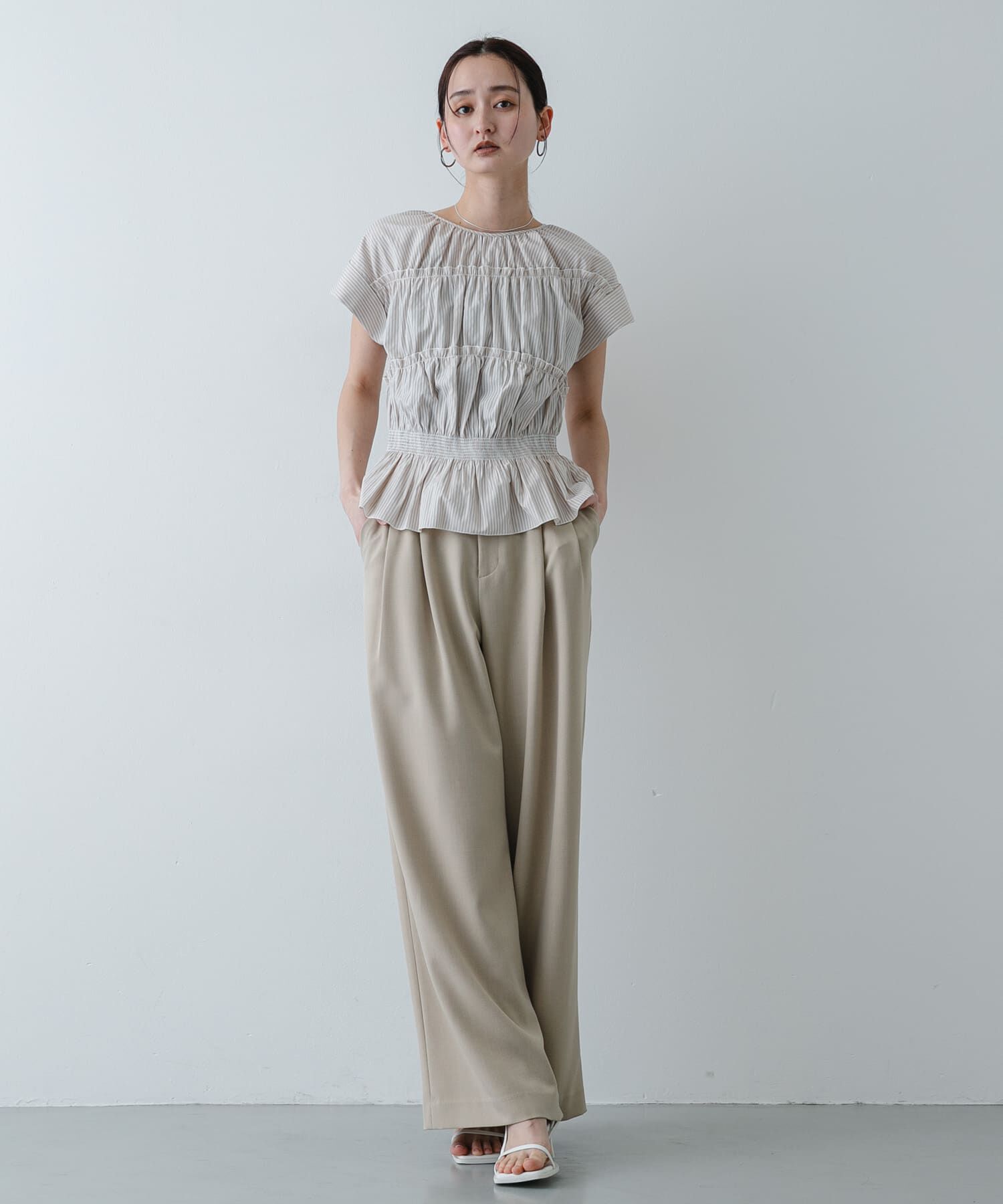 SENSE OF PLACE by URBAN RESEARCH「ロールアップシャーリングブラウス」|シャツ・ブラウス|