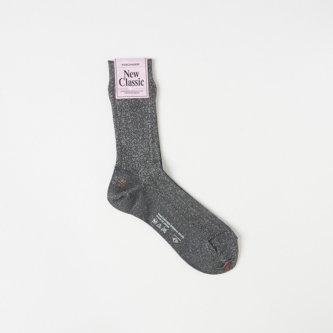  「MARCOMONDE LAME SOCKS」|ソックス|チャコールグレー