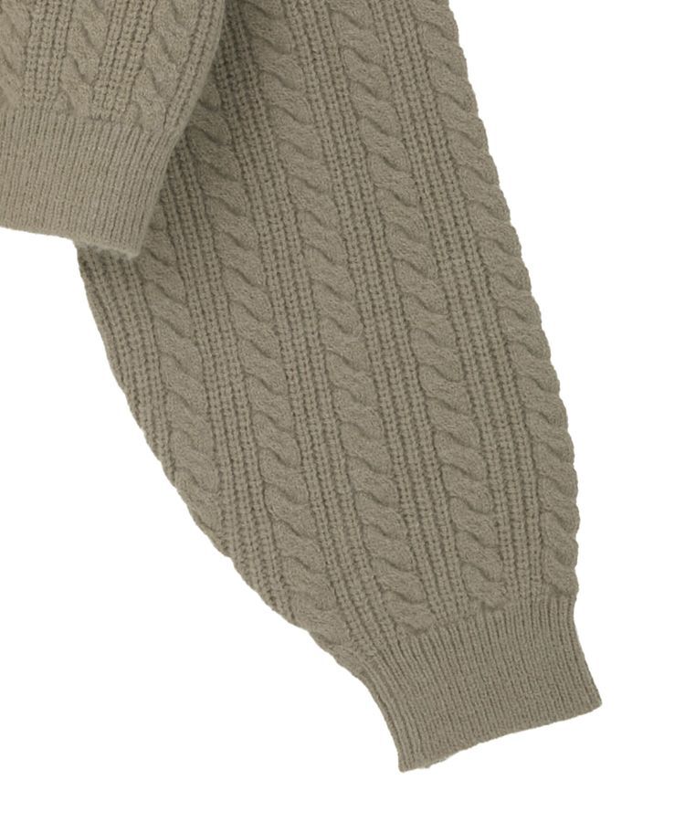 earth music&ecology「襟付きケーブルニットジャケット」|カーディガン|